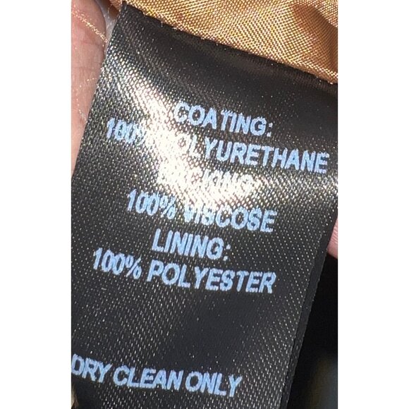 Lulus Women's Brown Vegan Leather Moto Jacket With Zipper Pockets Size L - Picture 3 of 3